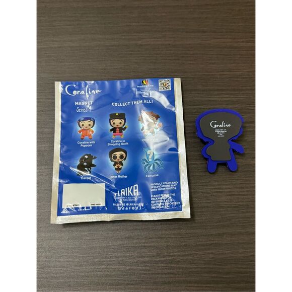 Coraline Series 4 Blind Bag Figural Magnet CHASE - Coraline with Popcorn - Picture 2 of 2
